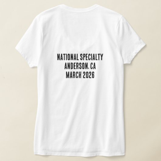 Women's V neck T Shirt (Laag Achter)