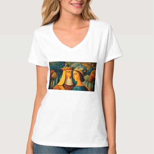Womens V-Neck T-Shirt (Voorkant)