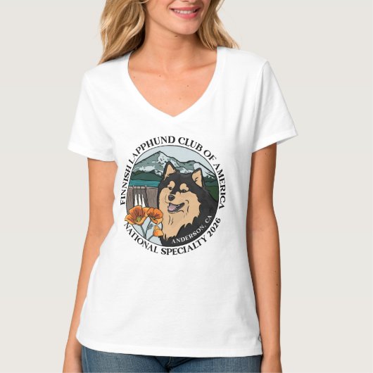 Women's V neck T Shirt (Voorkant)