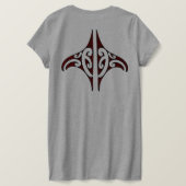 Womens V nek T shirt - Hangi (Design achterkant)