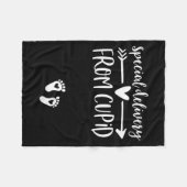 Womens Valentines Day Couples Pregnancy Announceme Fleece Deken (Voorkant (Horizontaal))