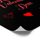 Womens Valentine's Day Love Heart Printed Casual G Poster (Hoek)