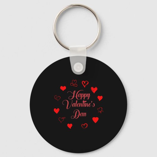 Womens Valentine's Day Love Heart Printed Casual G Sleutelhanger (Voorkant)