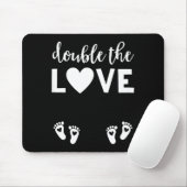 Womens Valentines Day Twin Pregnancy Announcemen V Muismat (Met muis)