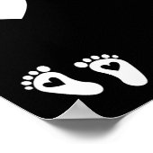 Womens Valentines Day Twin Pregnancy Announcemen V Poster (Hoek)