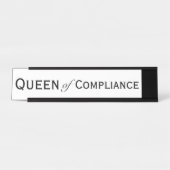 Womens van koningin Compliance Vrouw Compliance Of Bureau Naambordje (Voorkant)