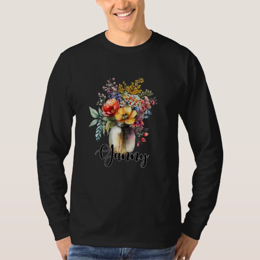 Womens Vase of Wildflowers Ganny T-shirt (Voorkant)