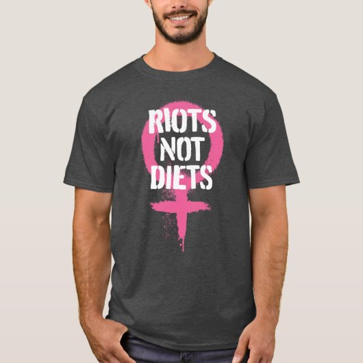 Womens VenusRiots Not Diets Oversized T-shirt (Voorkant)