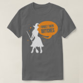 Womens vergeten hun heks Gezegden Girls Halloween T-shirt (Design voorkant)