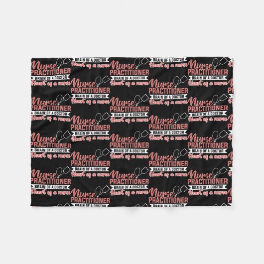 Womens verpleegkundige Brain van dokter Heart Fleece Deken (Voorkant (Horizontaal))