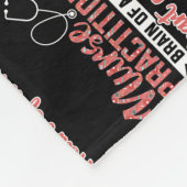 Womens verpleegkundige Brain van dokter Heart Fleece Deken (Hoek)