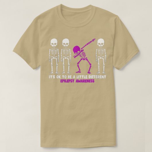 Womens verschillend skelet Epilepsy Bewustheid Mam T-shirt (Design voorkant)
