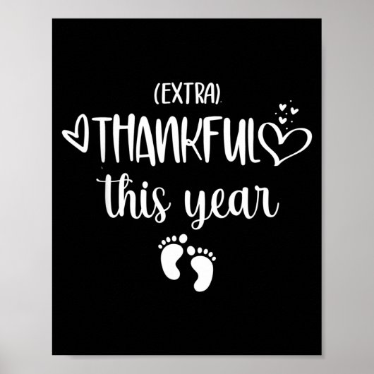 Womens Very Thankful This Year Happy Pregnancy Ann Poster (Voorkant)