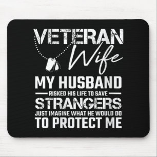 Womens Veteraan Leger van vrouwen Echtman Soldaat Muismat