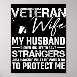 Womens Veteraan Leger van vrouwen Echtman Soldaat Poster