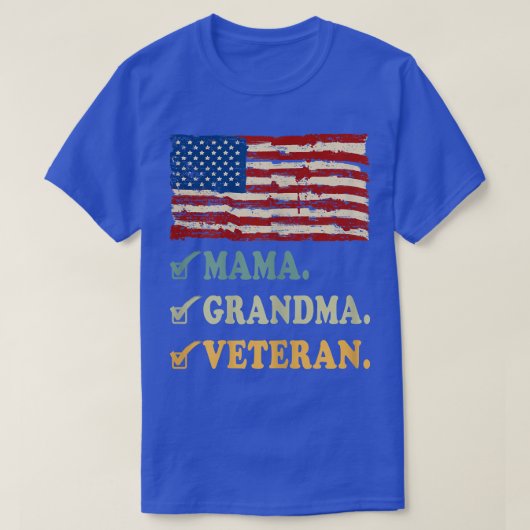 Womens Veterans Recognition Day Blessed Nana First T-shirt (Design voorkant)