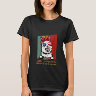 Womens Vintage Best Finish Lapphund Mom Ever Cute  T-shirt