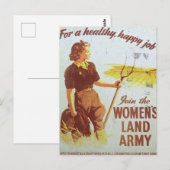 Womens vintage rekrutering poster leger briefkaart (Voorkant / Achterkant)