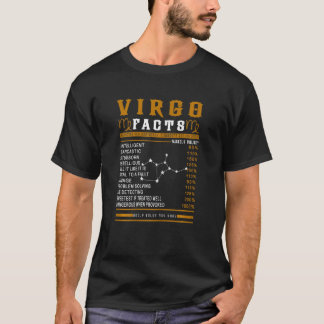 Womens Virgo Facts Zodiac Sign Birthday Born July T-shirt