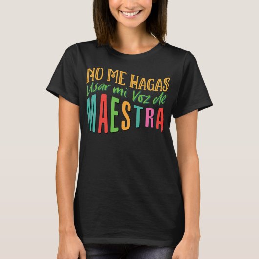 Womens Voz de Cute Bilingual Teacher Gift Maestra T-shirt (Voorkant)