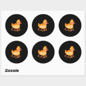 Womens vrouw Duck Lady Gift Ducking and Ducky Ronde Sticker (Vel)