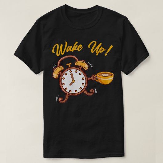 Womens Wake Up Alarm Clock Owl Noctural Caffeine T-shirt (Design voorkant)