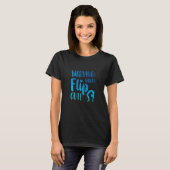 Womens Warning I Might Flip Out Gymnastics Gymnast T-shirt (Voorkant volledig)