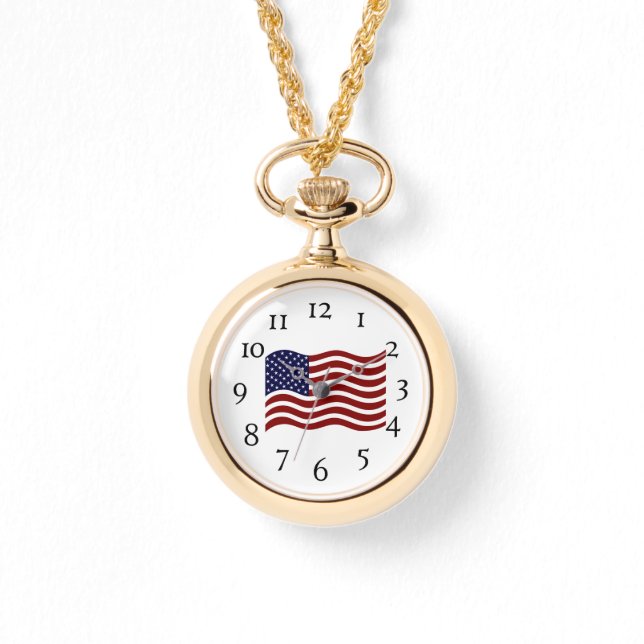 Women's Watch - Amerikaanse vlag Horloge (Voorkant)