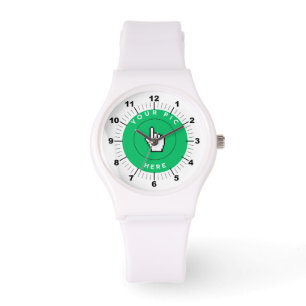Women's Watch Gepersonaliseerd Sportief Wit Silico Horloge