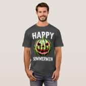 Womens Watermelon Jackolantern Summer Halloween Ha T-shirt (Voorkant volledig)