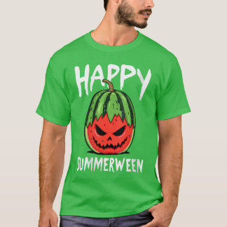 Womens Watermelon Jackolantern Summer Halloween Ha T-shirt