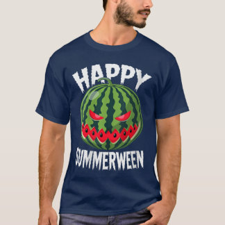 Womens Watermelon Jackolantern Summer Halloween Ha T-shirt