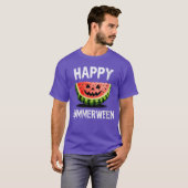 Womens Watermelon O Lantern Summer Halloween Happy T-shirt (Voorkant volledig)