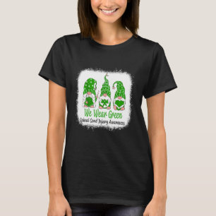 Womens We Draag het bewustzijn van groene ruggengr T-shirt