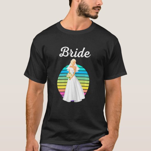 Womens Wedding Bride Just Married Womens Wedding B T-shirt (Voorkant)