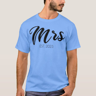 Womens Wedding Matching Gifts Mrs. T-shirt