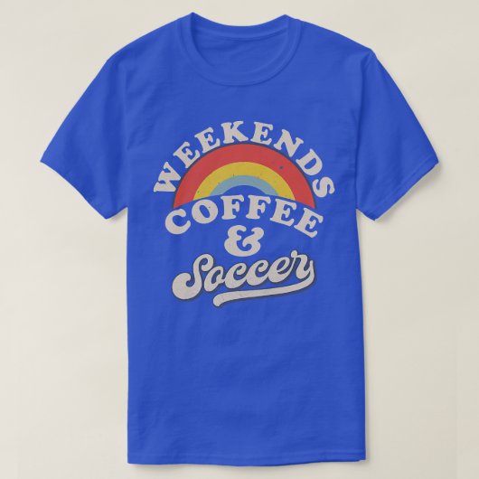 Womens Weekends Coffee en Soccer Retro Soccer Mam T-shirt (Design voorkant)