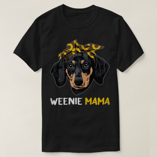 Womens Weenie Mama Doxie mama Dog Dachshund Lovers T-shirt (Design voorkant)