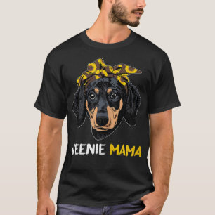 Womens Weenie Mama Doxie mama Dog Dachshund Lovers T-shirt