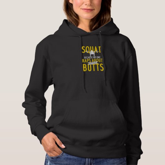 Womens Weightlifter For Gym Workout   Squat Becaus Hoodie (Voorkant)