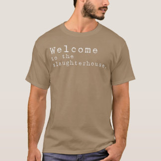 Womens Welcome to the slaughterhouse Halloween Hor T-shirt
