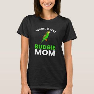 Womens Werelden Beste Budgie Moeder Budgerigar Vog T-shirt