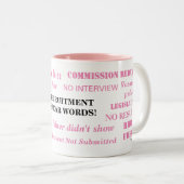Womens werving Swear Words Funny Recruiter Tweekleurige Koffiemok (Voorkant rechts)