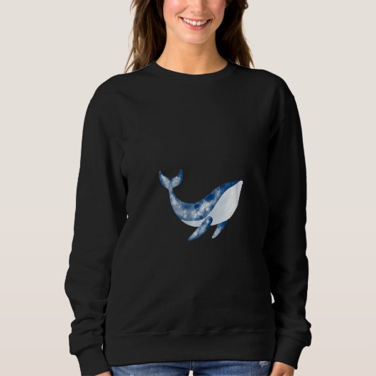 Womens Whale Blue Whale Pottwal Sea Animal  with O Trui (Voorkant)