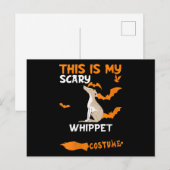 Womens Whippet Costume Halloween Lazy Scary Dog Aankondigingskaart (Voorkant / Achterkant)