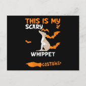 Womens Whippet Costume Halloween Lazy Scary Dog Aankondigingskaart (Voorkant)