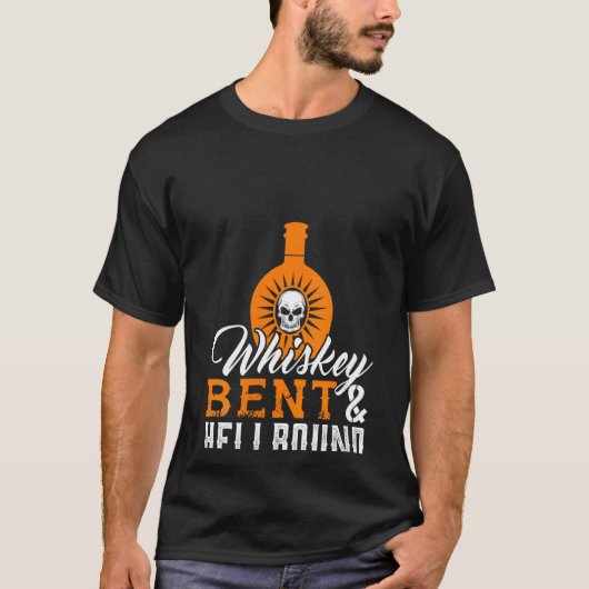 Womens Whiskey Gebogen En Hellbound Grappige Whisk T-shirt (Voorkant)