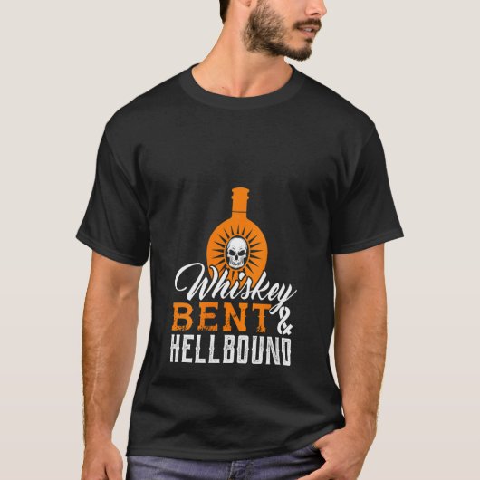 Womens Whiskey Gebogen En Hellbound Grappige Whisk T-shirt (Voorkant)