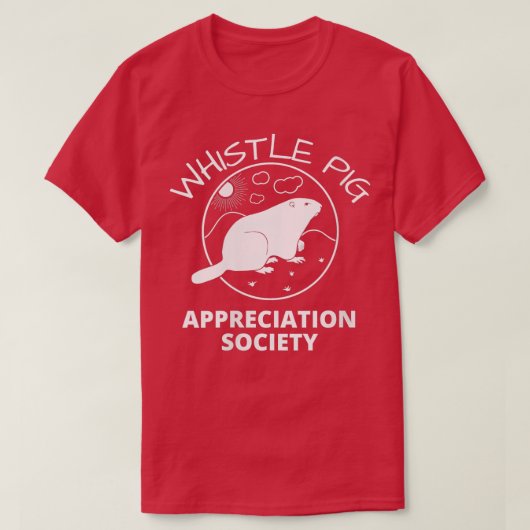 Womens Whistle Pig Appreciation Society Groundhog T-shirt (Design voorkant)