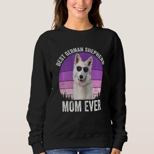 Womens White German Shepherd Mam Dog Owne Trui (Voorkant)